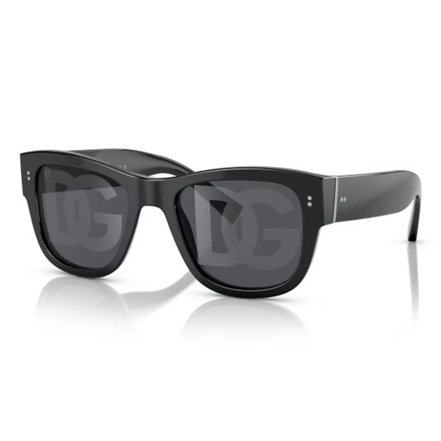 Kính mắt Kính chống nắng/Sunglasses - Kính Mát Nam Dolce & Gabbana D&G Dark Grey Logo Square Men's Sunglasses DG4338 501/M 52 Màu Đen Xám - Vua Hàng Hiệu