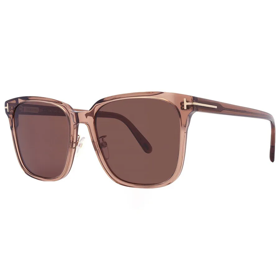 Kính mắt Tom Ford Kính chống nắng/Sunglasses - Kính Mát Nam Tom Ford Brown Square Men's Sunglasses FT0891-K 45E 59 Màu Nâu - Vua Hàng Hiệu