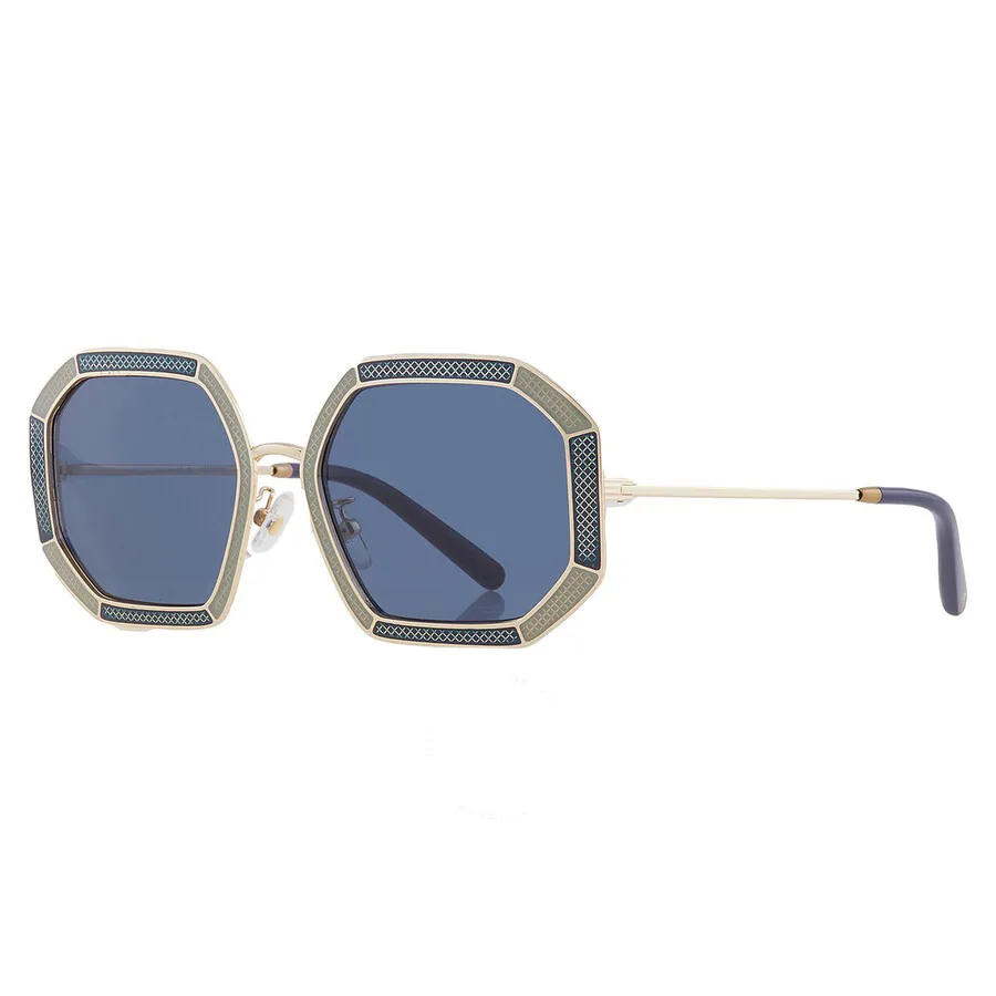 Kính mắt - Kính Mát Nữ Tory Burch Dark Blue Geometric Ladies Sunglasses TY6102 335580 52 Màu Xanh Blue - Vua Hàng Hiệu