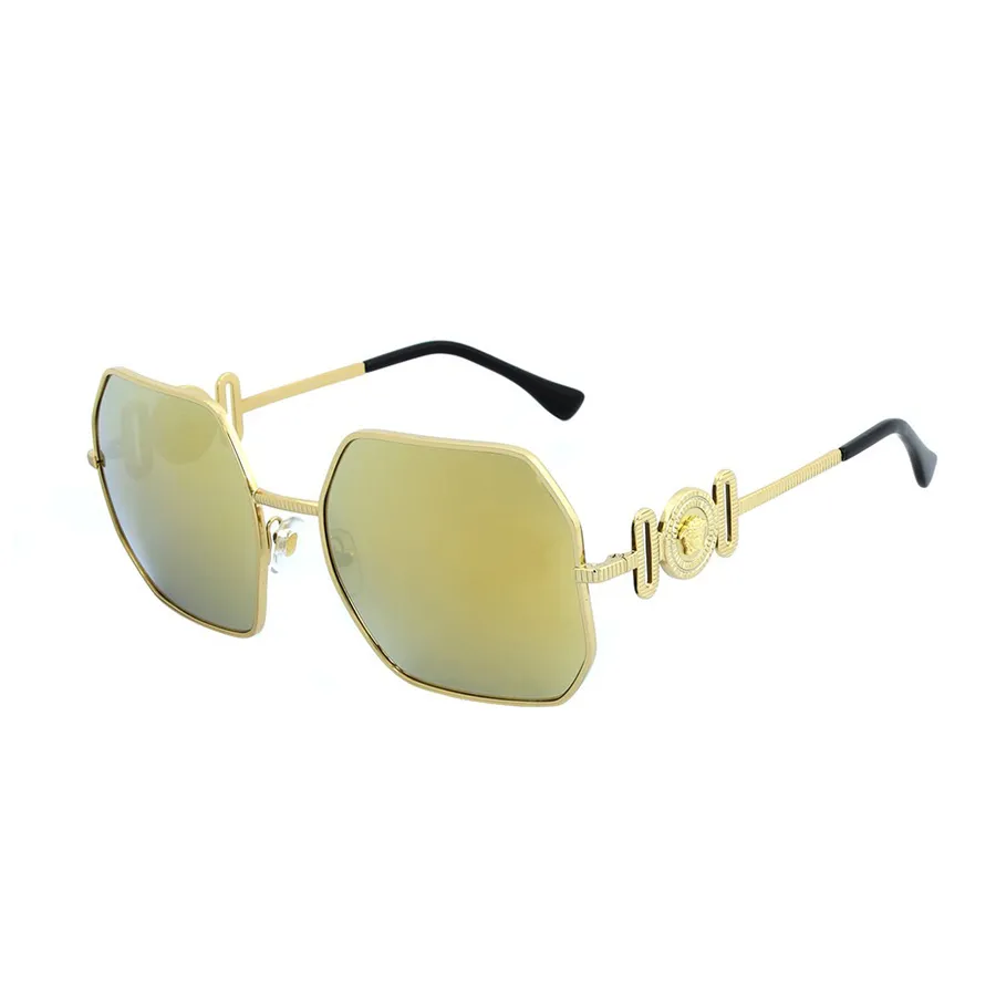 Kính Mát Nữ Versace Brown Mirror Gold Irregular Sunglasses VE2248 10027P 58 Màu Vàng