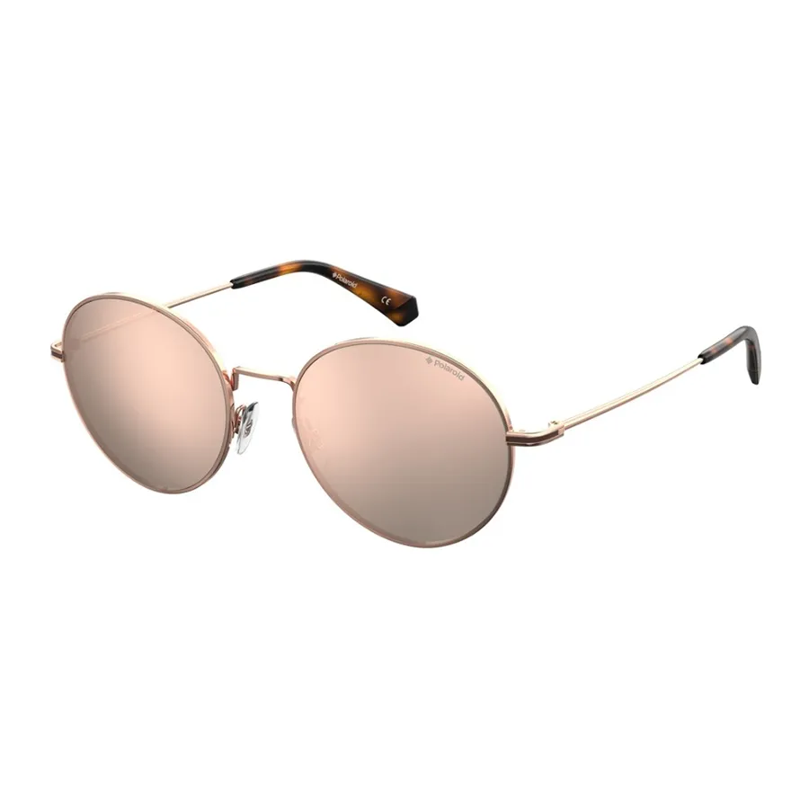 Polaroid - Kính Mát Polaroid Core Polarized Rose Gold Mirror Round Sunglasses PLD 6105/S/X 0210/JQ 53 Màu Vàng Hồng - Vua Hàng Hiệu