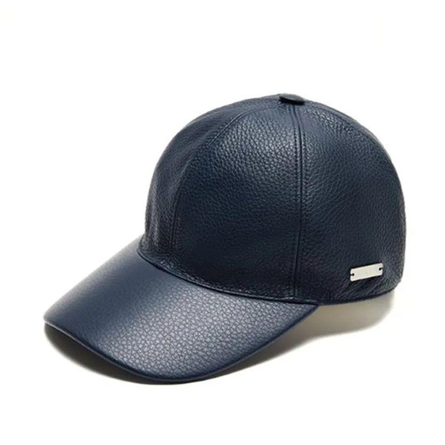 Mũ nón Da thật - Mũ Biagini Baseball Hat London Dark Blue Màu Xanh Đậm - Vua Hàng Hiệu