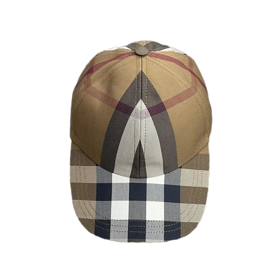 Mũ nón Burberry - Mũ Burberry Check Baseball Cap Màu Nâu Size M - Vua Hàng Hiệu