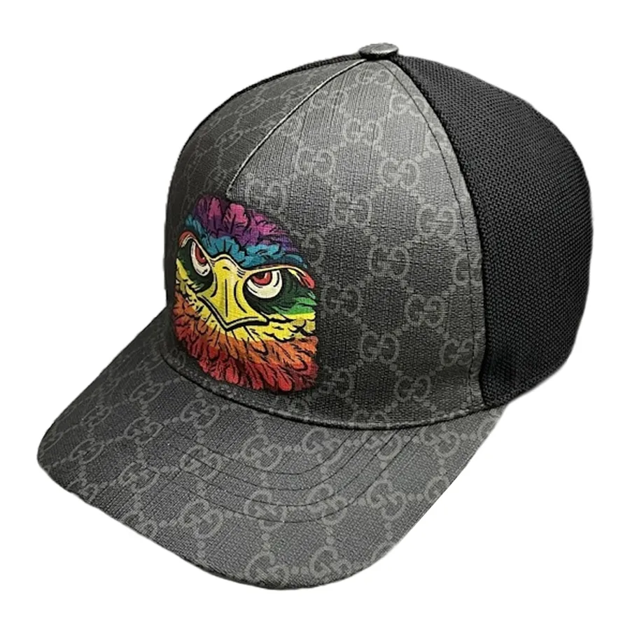 Mũ nón Gucci Mũ lưỡi trai - Mũ Gucci Eagle Print Baseball Cap Màu Đen Xám 99% Size L - Vua Hàng Hiệu