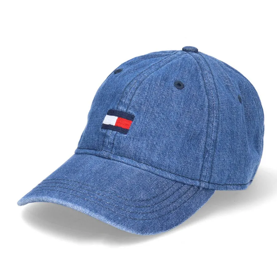 Mũ nón Tommy Hilfiger - Mũ Tommy Hilfiger Mid Box Logo Cap Baseball 6941827 Màu Xanh Denim - Vua Hàng Hiệu