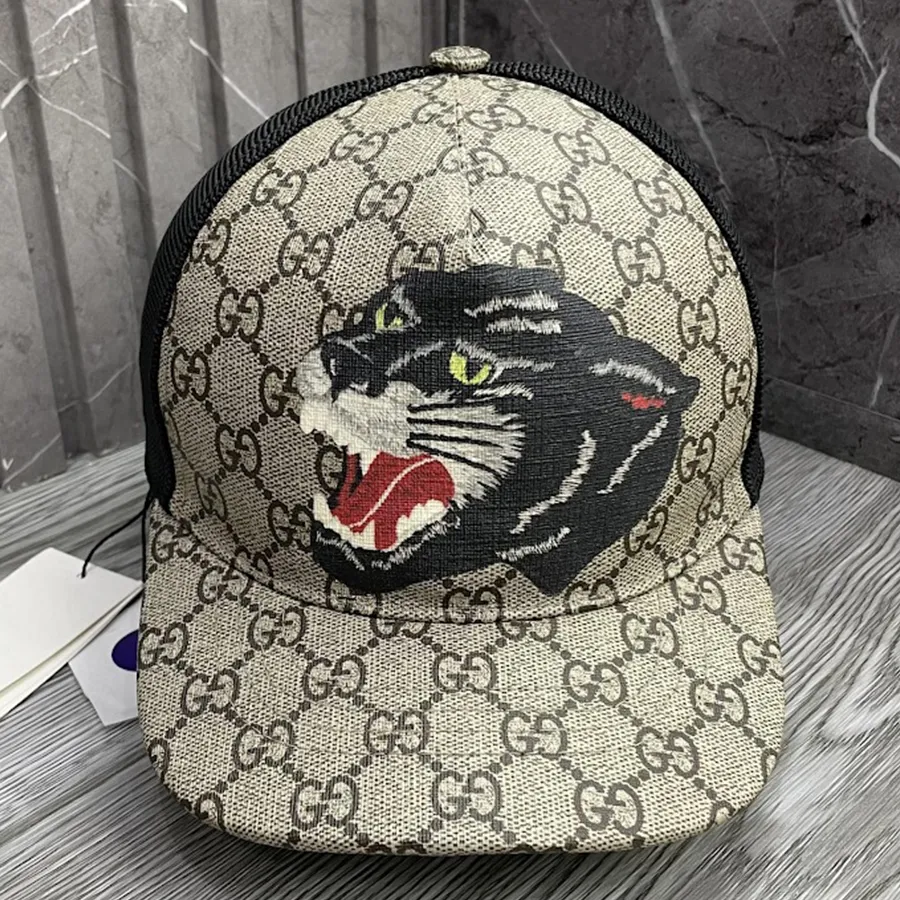 Mũ Trẻ Em Gucci Kids GG Supreme Cap Màu Ghi Đen Size 54-55 N-TH 