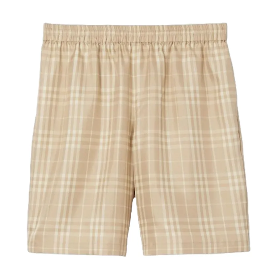 Thời trang 100% silk twill - Quần Short Nam Burberry Shorts In Silk Twill Màu Be Size XS - Vua Hàng Hiệu