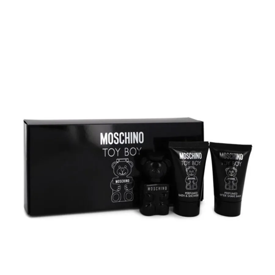 Nước hoa Eau de Parfum - Set Nước Hoa Nam Moschino Toy Boy 3 Pc Set (EDP Mini 5ml + Sữa Tắm 25ml + Dầu Dưỡng Sau Cạo Râu 25ml) - Vua Hàng Hiệu