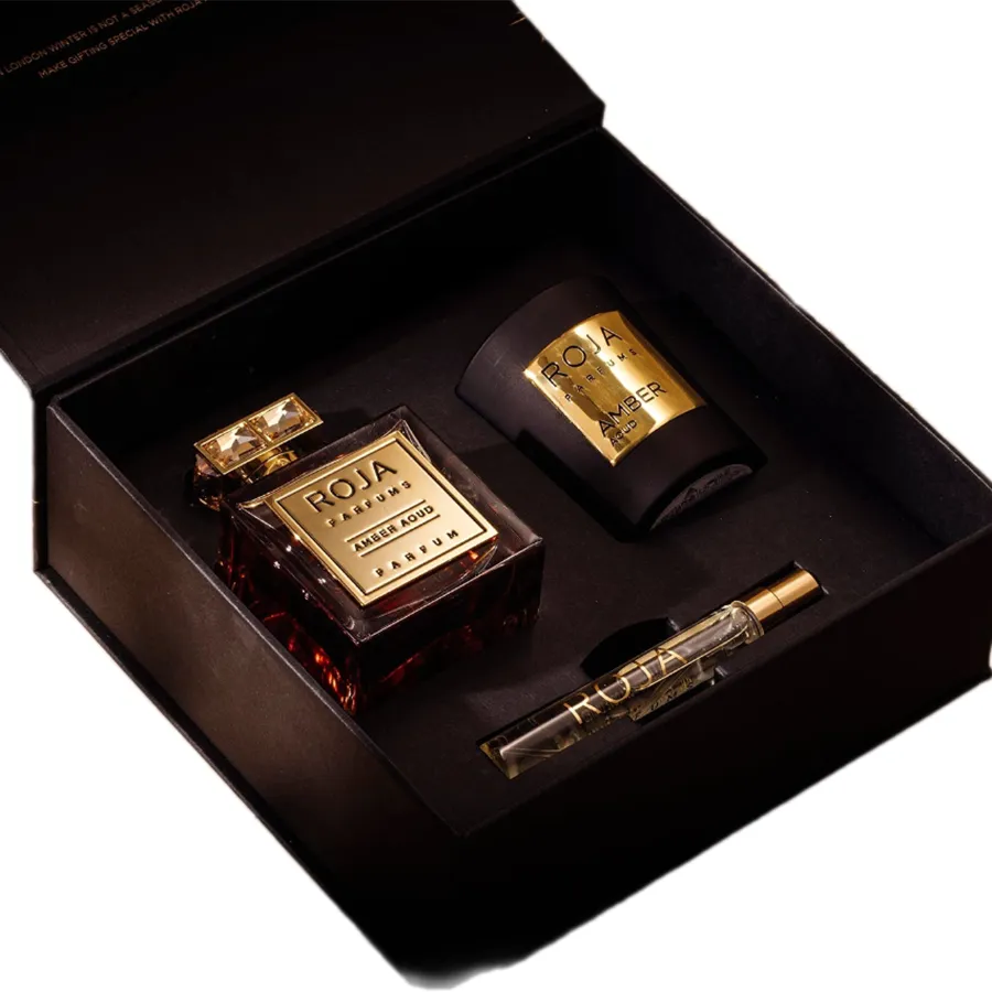 Roja Parfums - Set Nước Hoa Unisex Roja Parfums Amber Aoud Parfum (100ml + 7.5ml) + Nến Thơm 70g - Vua Hàng Hiệu