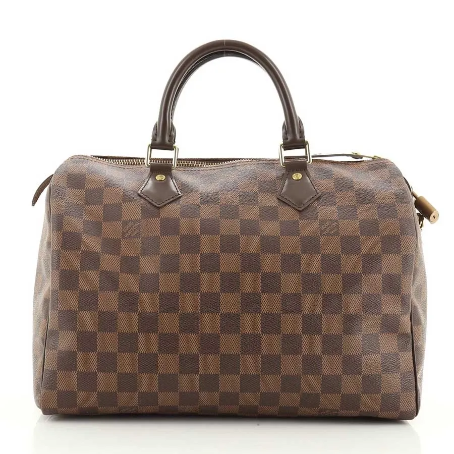 Túi Xách Nữ Louis Vuitton LV Speedy Handbag Damier 30 Màu Nâu Đen