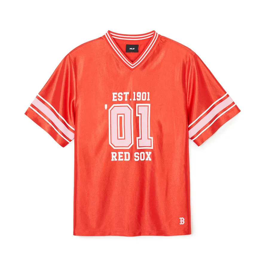 Thời trang MLB Đỏ - Áo Bóng Đá MLB Tshirt Varsity Overfit Boston Red Sox 3ATSV1143-43RDL Màu Đỏ - Vua Hàng Hiệu