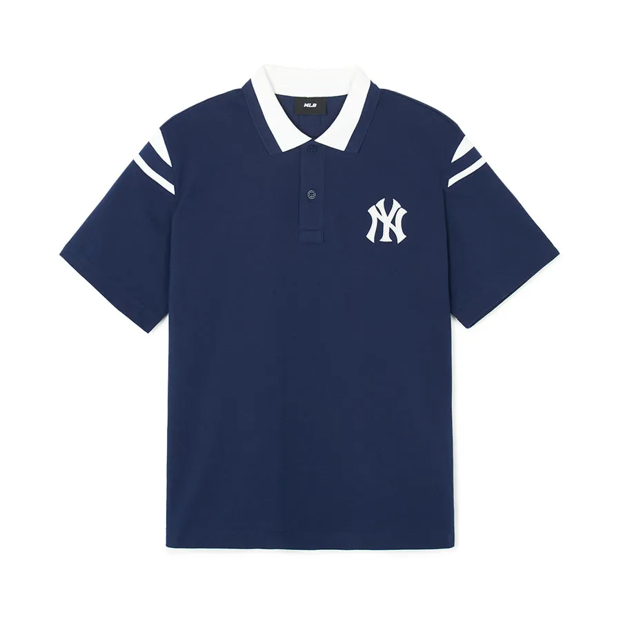 MLB Áo Polo - Áo Polo MLB Overfit Varsity New York Yankees 3APQV0143-50NYS Màu Xanh Navy Size S - Vua Hàng Hiệu