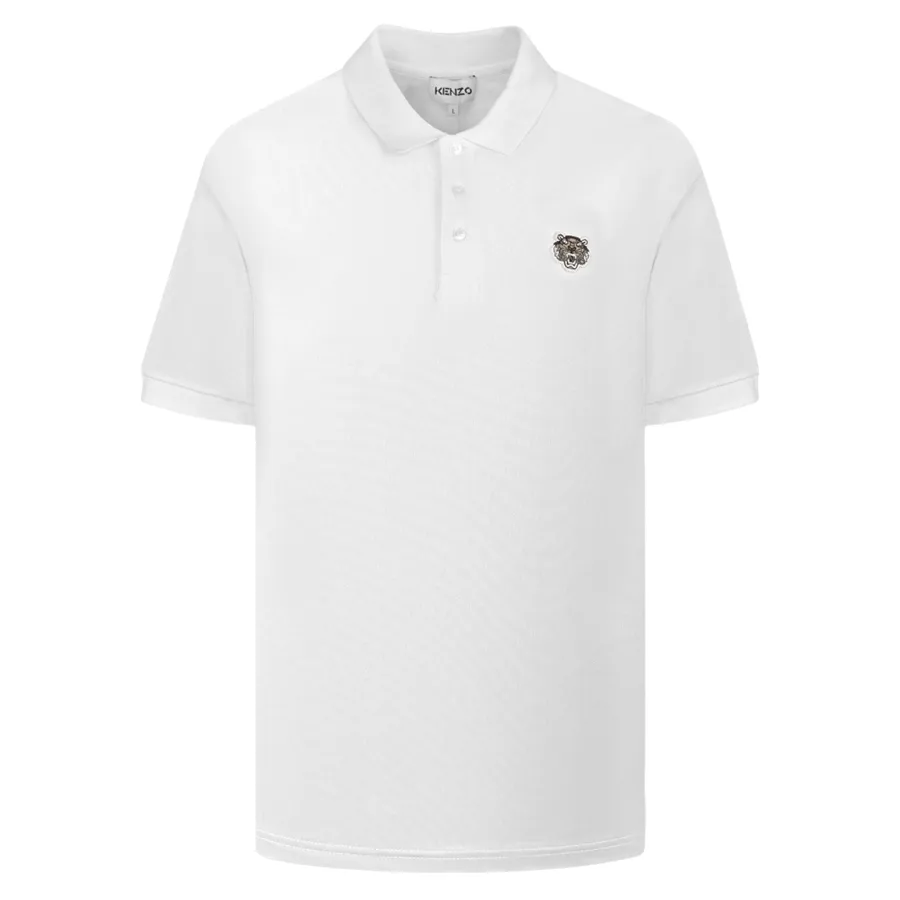 Kenzo - Áo Polo Nam Kenzo Fit Tiger Crest Shirt Màu Trắng Size XS - Vua Hàng Hiệu