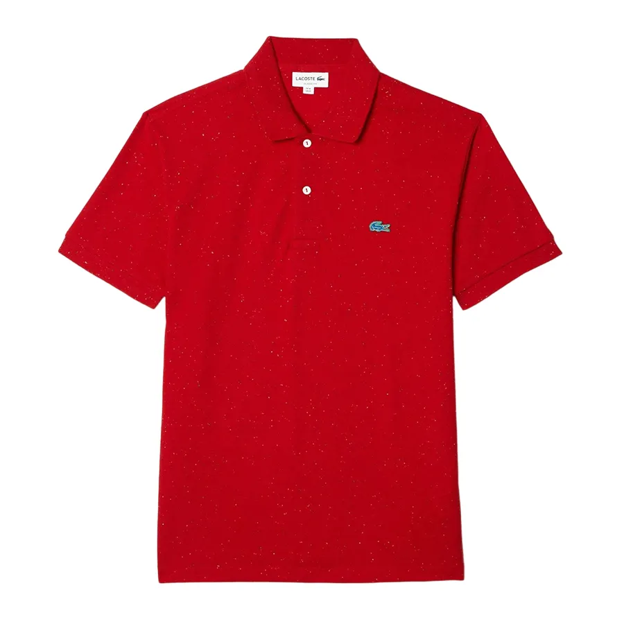 Áo Polo Nam Lacoste Men's Classic Fit Speckled Print Cotton Pique PH2363-7CQ Màu Đỏ Size 2