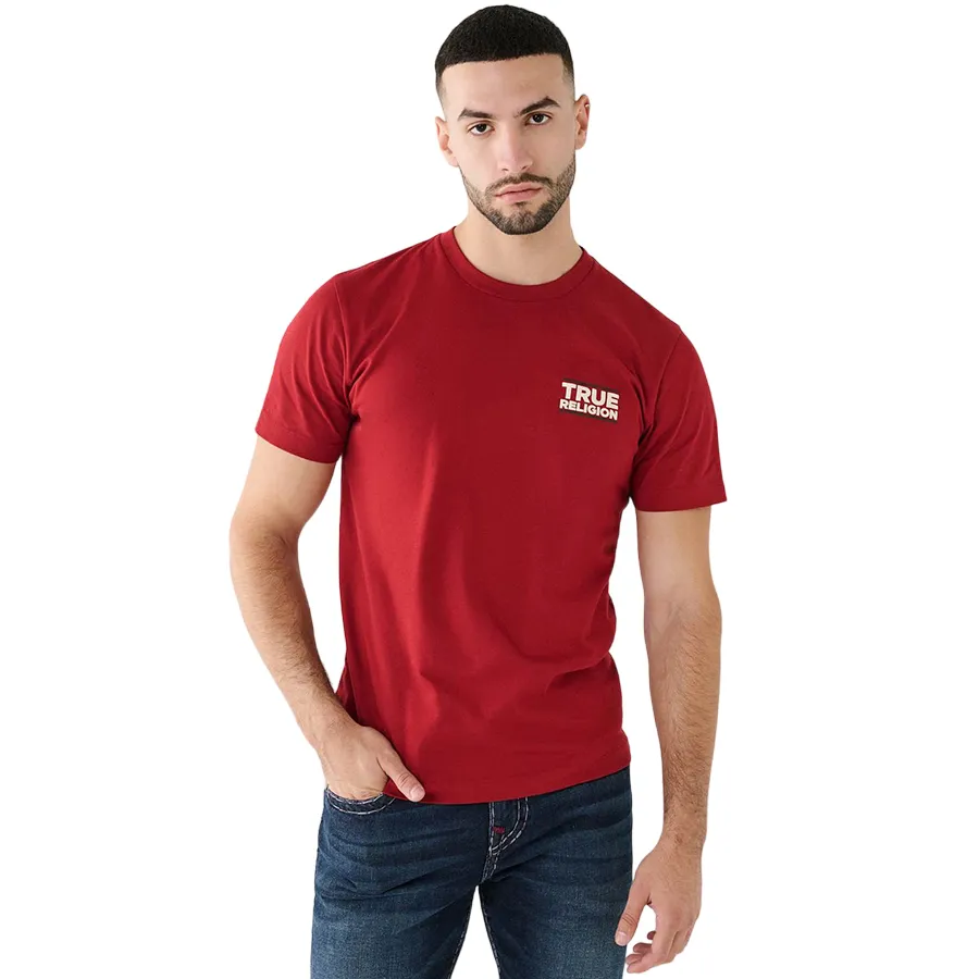 True Religion - Áo Thun Nam True Religion True Buddha Tee 107813 - TB01 Tshirt Màu Đỏ Size S - Vua Hàng Hiệu