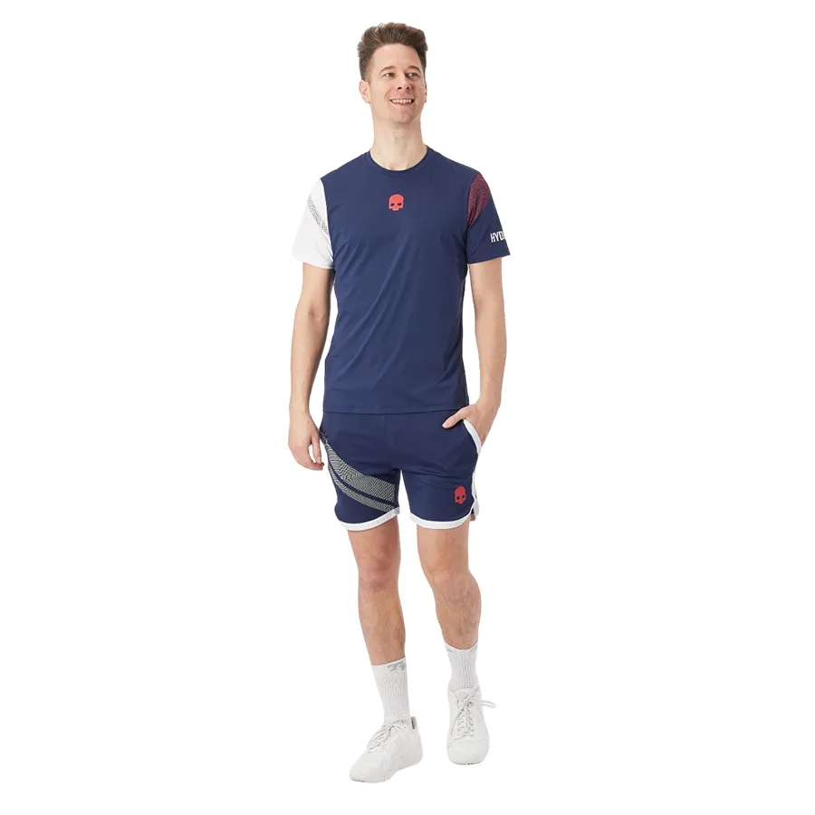 Hydrogen - Bộ Quần Áo Cộc Tay Nam Hydrogen Sport Stripes Tech Màu Xanh Navy Size S - Vua Hàng Hiệu