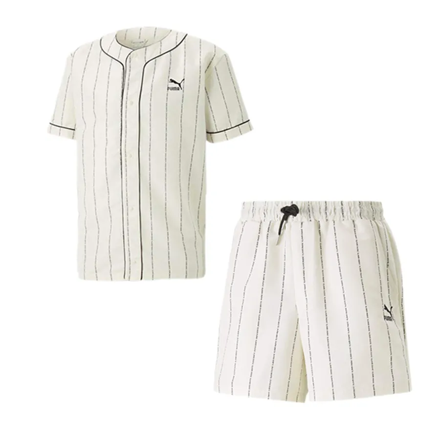 Puma - Bộ Quần Áo Cộc Tay Puma Style Co-ord Matching Màu Trắng Size S - Vua Hàng Hiệu