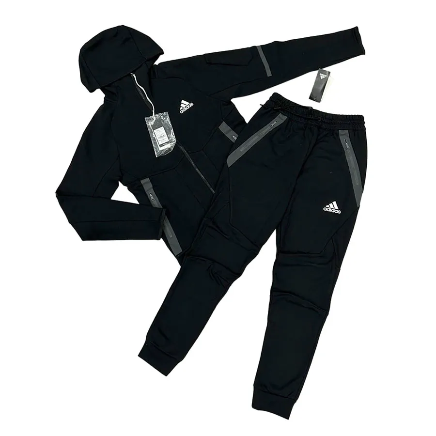 Thời trang Adidas Vải cao cấp - Bộ Quần Áo Dài Tay Nam Adidas Designed For Gameday Jacket Màu Đen Size XL - Vua Hàng Hiệu