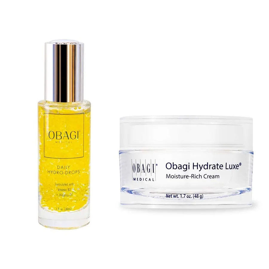 Mỹ phẩm Obagi Medical Mọi loại da - Combo Chăm Sóc Da Obagi (Serum Obagi Daily Hydro 30ml+ Kem Dưỡng Ẩm Obagi Medical Hydrate Luxe Moisture-Rich Cream 48g) - Vua Hàng Hiệu