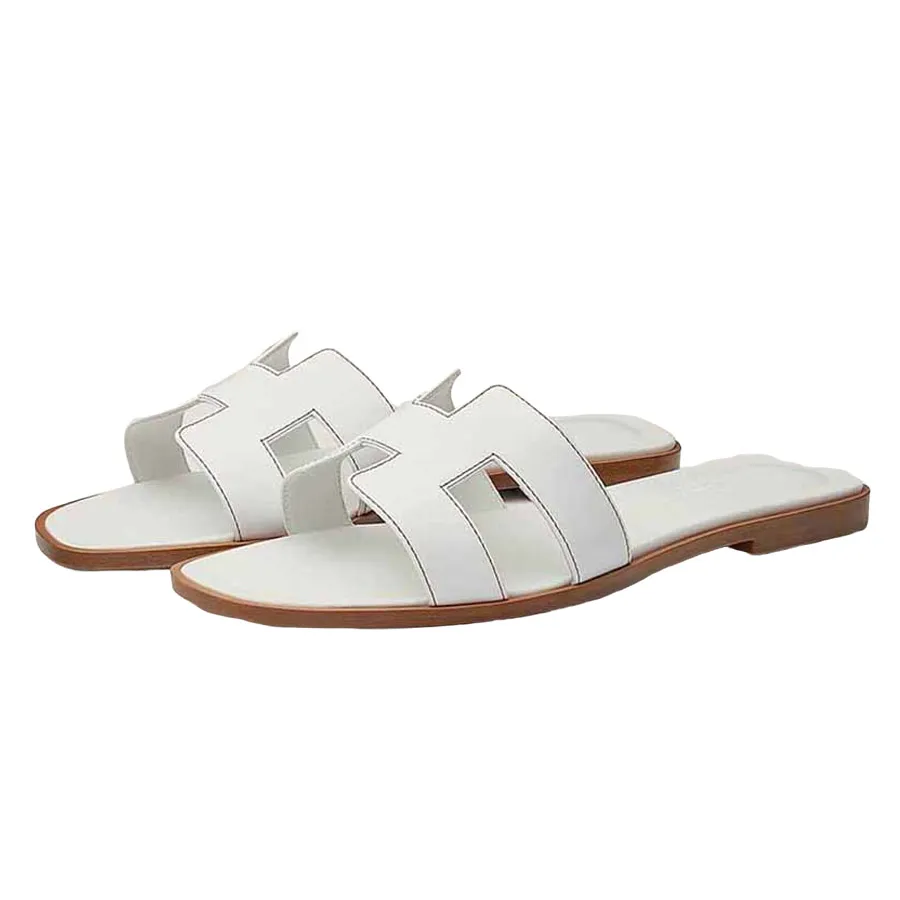 Dép Hermès - Dép Nữ Hermès Oran Sandal Blanc Màu Trắng Size 35.5 - Vua Hàng Hiệu