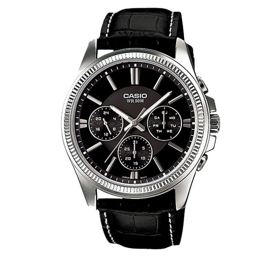 Đồng Hồ Nam Casio MTP-1375L-1AVDF Màu Đen Bạc