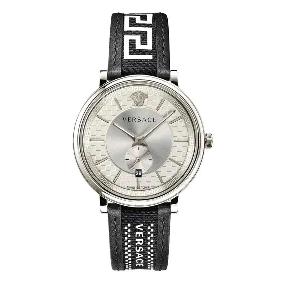 Đồng hồ Versace Máy Quartz (Pin) - Đồng Hồ Nam Versace V-Circle/ Greca Edition Watch 42mm VEBQ01219 Màu Đen - Vua Hàng Hiệu