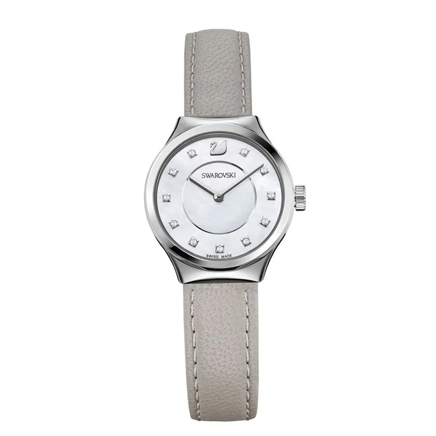 Đồng hồ Áo - Đồng Hồ Nữ Swarovski Dreamy Watch Leather Strap 5219457 Màu Xám - Vua Hàng Hiệu