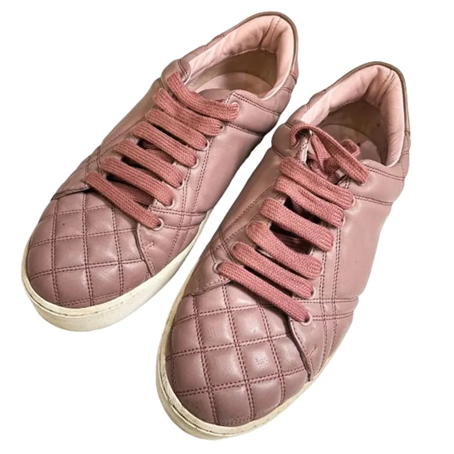 Giày Anh - Giày Sneaker Nữ Burberry Vegan Leather Màu Hồng Size 35 - Vua Hàng Hiệu