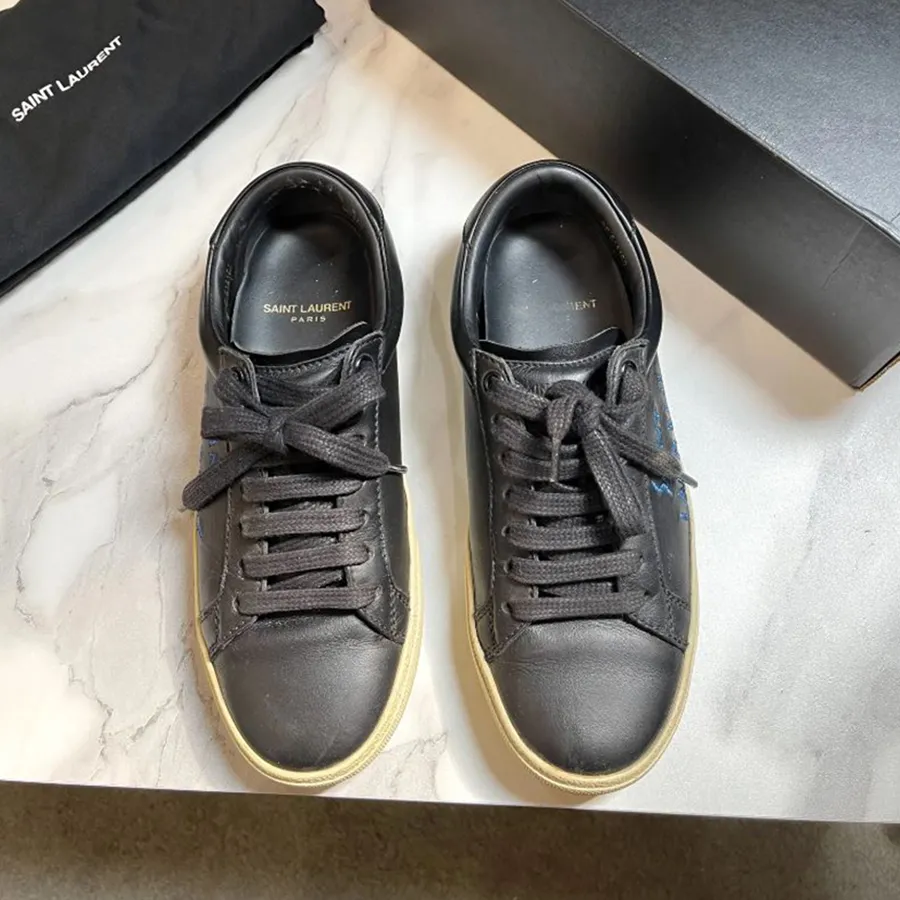 Giày Sneaker Nữ Yves Saint Laurent YSL Moon Shoes 514162 Màu Đen Size 35