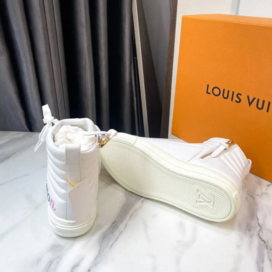 Giày Thể Thao Nữ Louis Vuitton LV Stellar Calfskin High Top Sports Shoes  White 1A5C5H Màu Trắng Size 35 | Vua Hàng Hiệu
