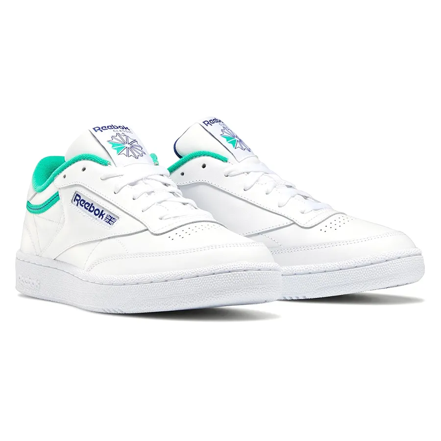 Reebok - Giày Thể Thao Reebok Club C 85 White Fluorescent Green FW7786 Màu Trắng Xanh Size 34 - Vua Hàng Hiệu