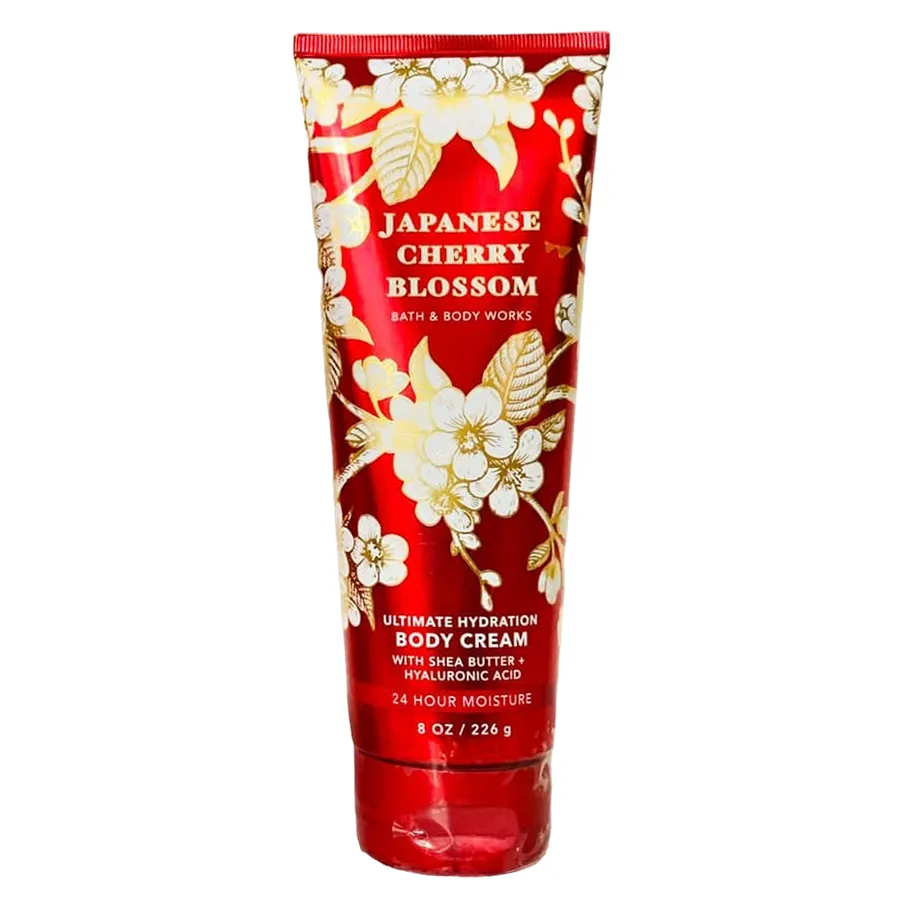 Bath & Body Works - Kem Dưỡng Thể Bath & Body Works Japanese Cherry Blossom Body Cream 226g - Vua Hàng Hiệu