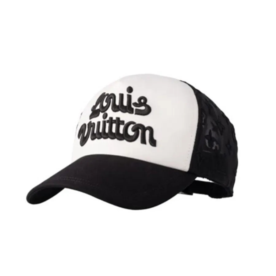Mũ nón Pháp - Mũ Louis Vuitton LV Mesh Signature Cap M7462M Màu Đen Size M - Vua Hàng Hiệu
