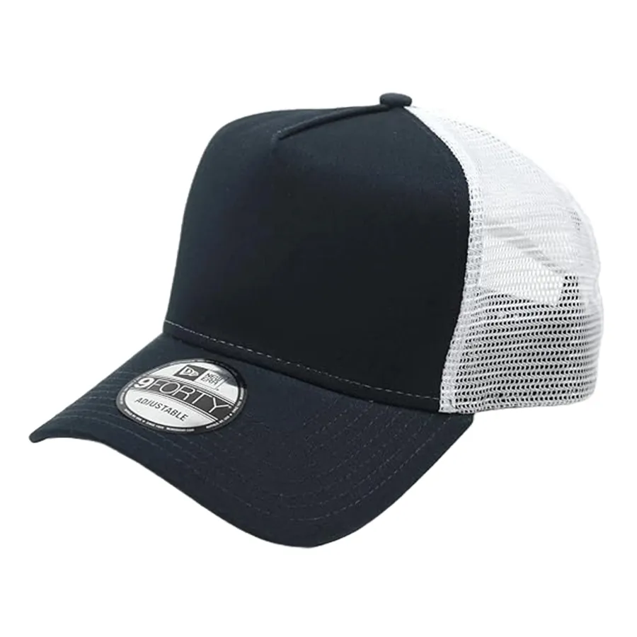 Mũ nón New Era - Mũ New Era 9Forty Plain Mesh Trucker Snapback Cap Màu Xanh Navy Trắng - Vua Hàng Hiệu