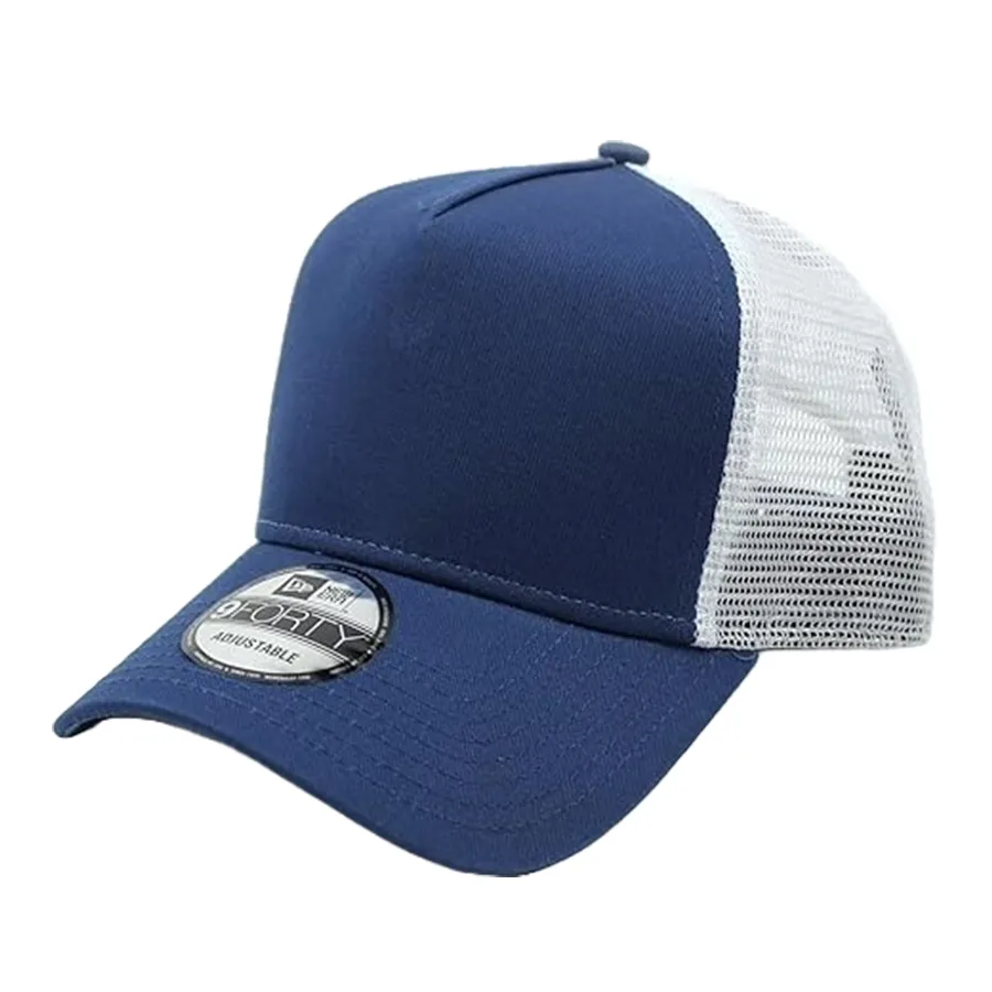 New Era - Mũ New Era 9Forty Plain Mesh Trucker Snapback Cap Màu Xanh Trắng - Vua Hàng Hiệu