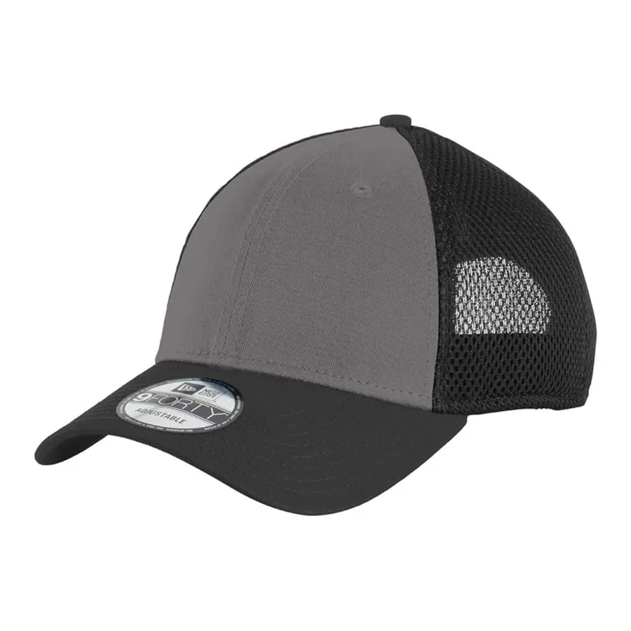 Mũ nón New Era - Mũ New Era Mesh Cap Plain Snapback 9Forty Charcoal Black Hat Màu Đen Xám - Vua Hàng Hiệu