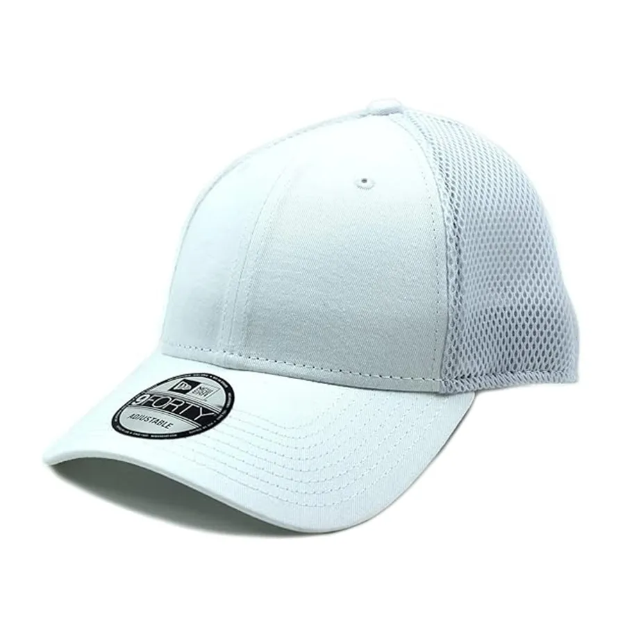 Mũ nón New Era - Mũ New Era Mesh Cap Plain Snapback 9Forty White Hat Màu Trắng - Vua Hàng Hiệu