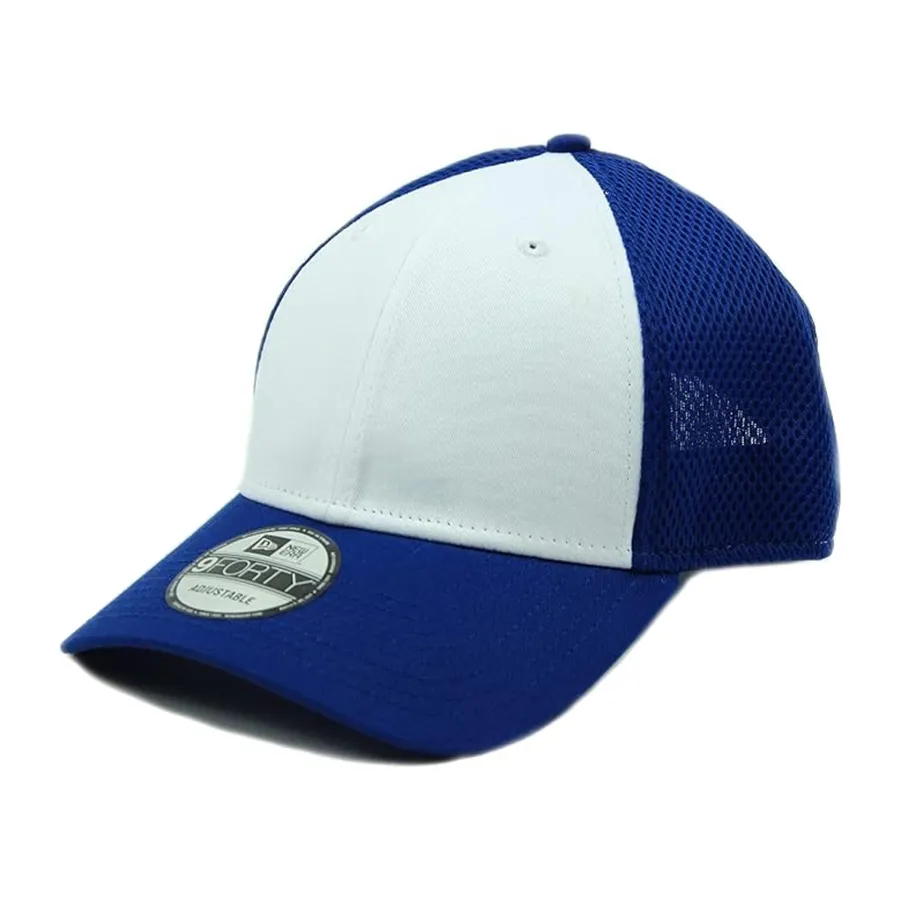 Mũ nón Trắng - Xanh - Mũ New Era Mesh Cap Plain Snapback 9Forty White Royal Hat Màu Trắng Phối Xanh - Vua Hàng Hiệu