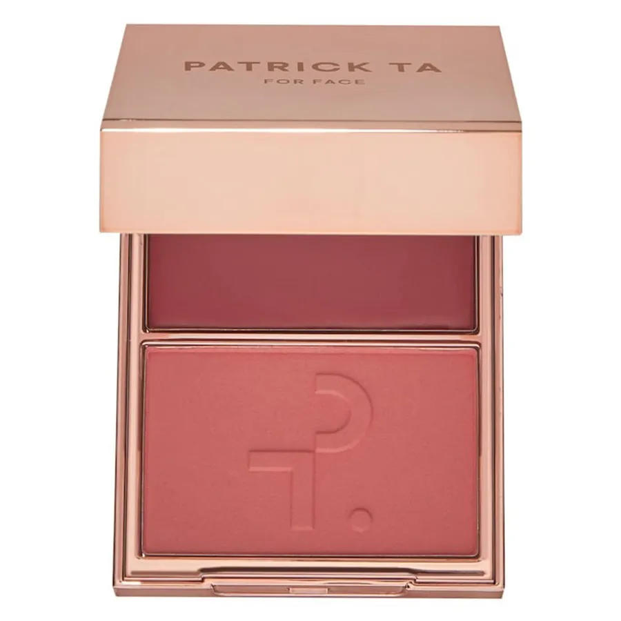 Phấn Má Hồng Trang Điểm Patrick Ta 2in1 Double-Take Cream And Power Blush Duo Màu She's Flushed