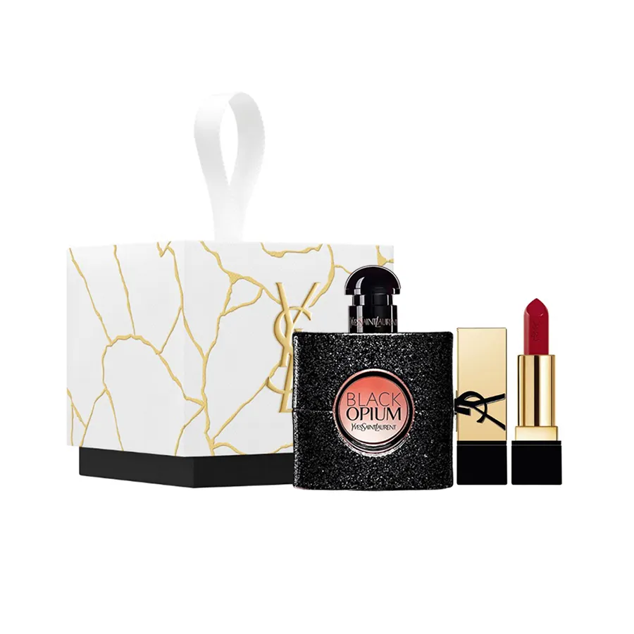 Nước hoa Bộ sản phẩm - Set Yves Saint Laurent ( Nước Hoa YSL Black Opium EDP 7.5ml + Son YSL Rouge Muse 1.5g) - Vua Hàng Hiệu