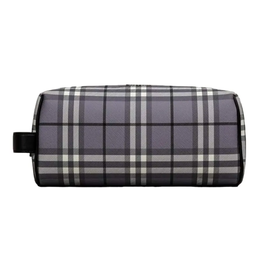Túi xách Burberry - Túi Cầm Tay Nam Burberry Check Pouch Clutch With Handle In Grey Màu Xám Kẻ - Vua Hàng Hiệu