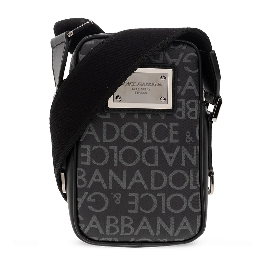 Túi xách Dolce & Gabbana - Túi Đeo Chéo Nam Dolce & Gabbana D&G Black Monogrammed Shoulder Bag Màu Đen - Vua Hàng Hiệu