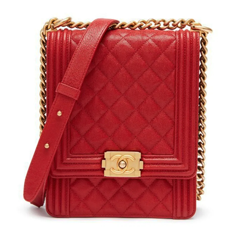 Túi xách Đỏ - Túi Đeo Chéo Nữ Chanel Red Bag In Quilted Caviar Leather With Gold Hardware Màu Đỏ - Vua Hàng Hiệu