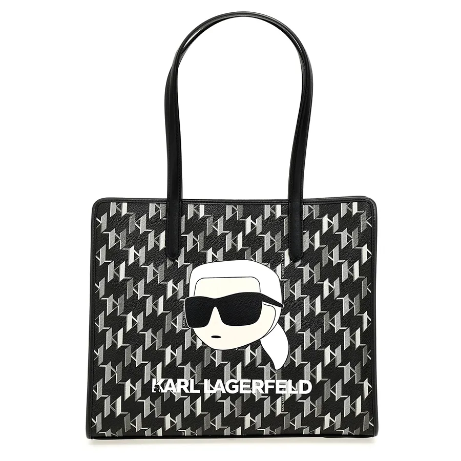 Karl Lagerfeld - Túi Tote Nữ Karl Lagerfeld K/Ikonik Monogram Large Màu Đen - Vua Hàng Hiệu