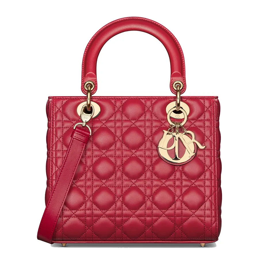 Túi xách Đỏ - Túi Xách Nữ Christian Dior Medium Lady Dior Bag Màu Đỏ - Vua Hàng Hiệu