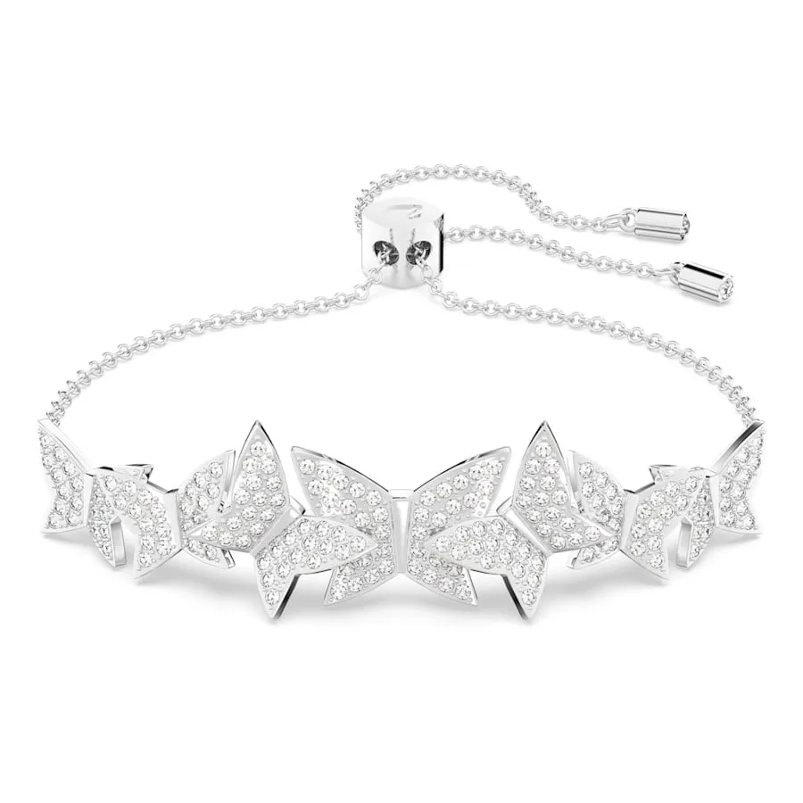 Swarovski - Vòng Đeo Tay Nữ Swarovski Lilia Bracelet Butterfly, White, Rhodium Plated 5636429 Màu Bạc Trắng - Vua Hàng Hiệu