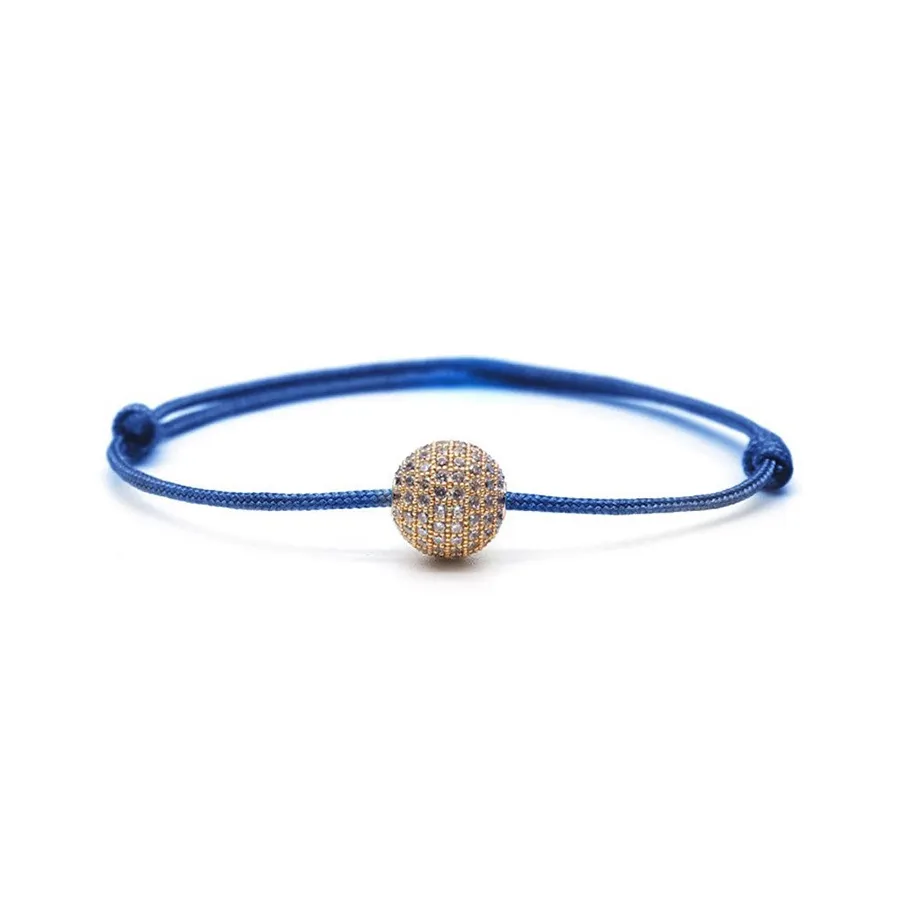 Trang sức Unisex - Vòng Đeo Tay Viya Jewelry VJ-BRV19BL Premium Blue Rope Bracelet With Swaroski Charm Bracelet Màu Xanh Blue Size 20.5cm - Vua Hàng Hiệu