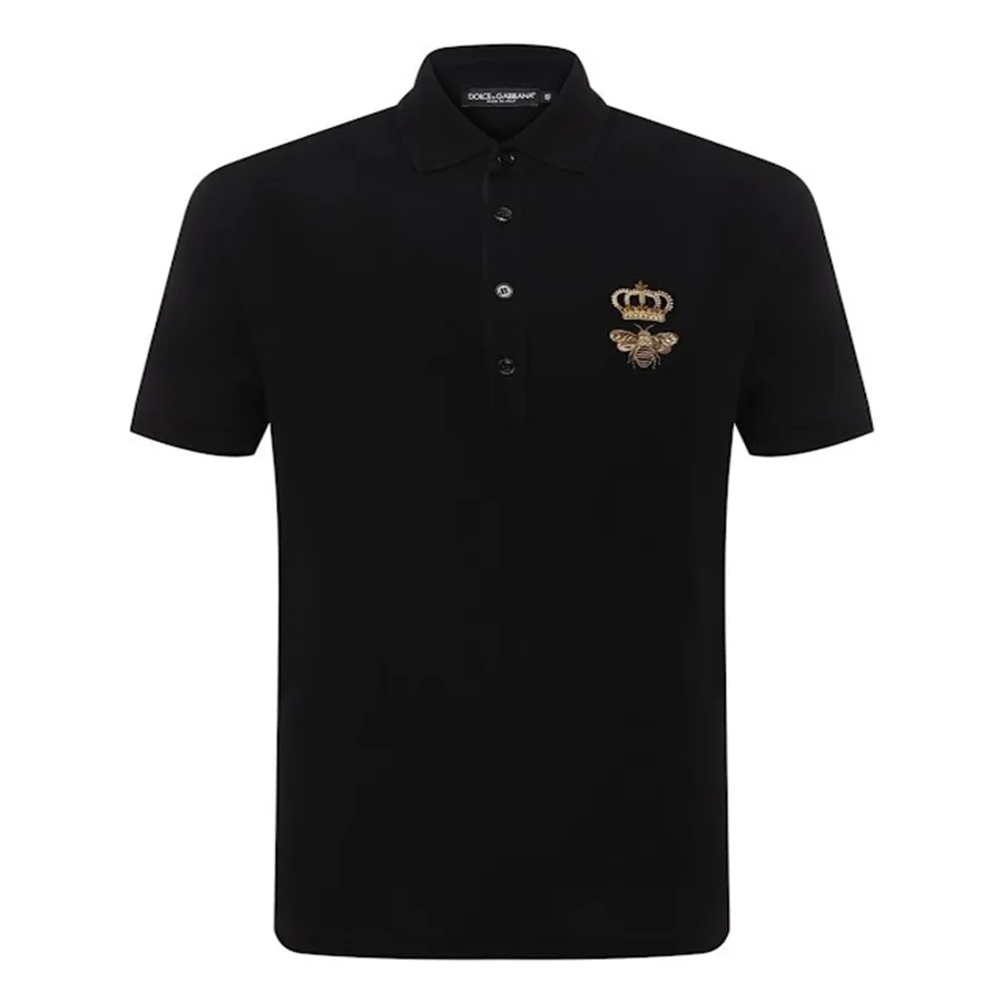 Dolce & Gabbana Cotton - Áo Polo Nam Dolce & Gabbana D&G Black Bee Polo Shirt G8LZ1Z Màu Đen Size 44 - Vua Hàng Hiệu