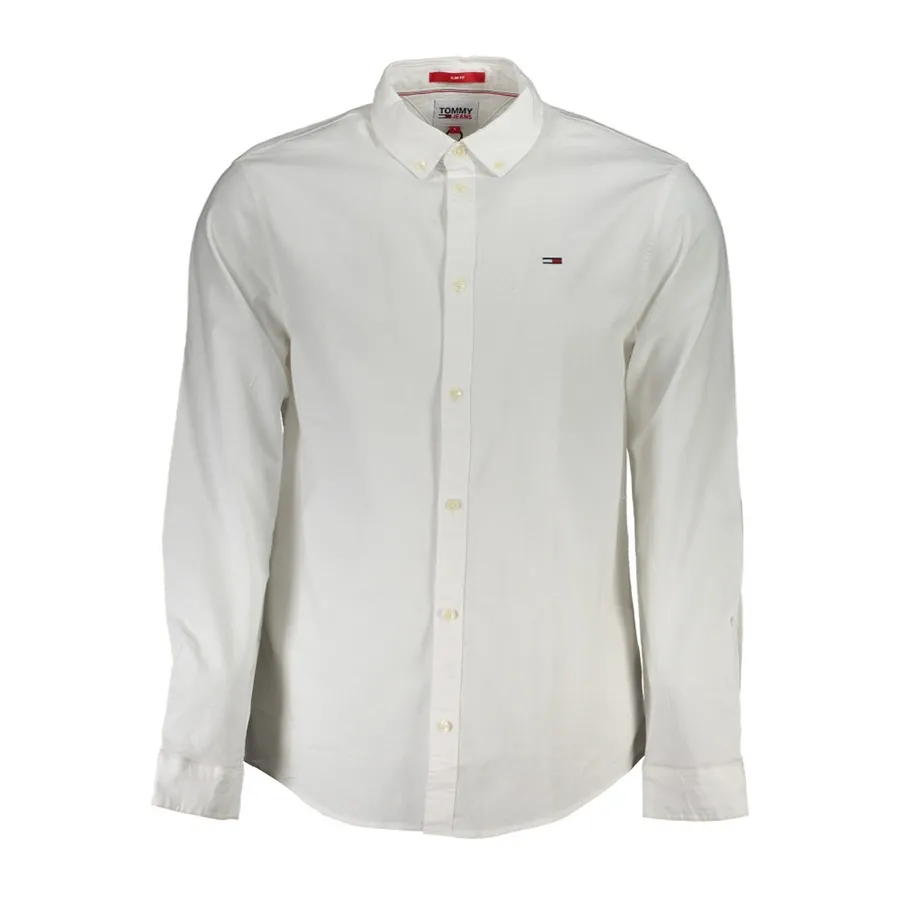 Áo Sơ Mi Dài Tay Nam Tommy Hilfiger Stretch Oxford Cotton Shirt White DM0DM09594_BIYBR Màu Trắng Size S