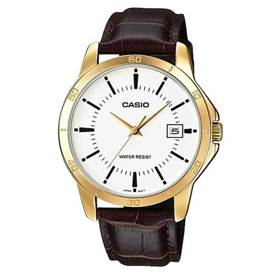 Đồng Hồ Nam Casio MTP-V004GL-7AUDF Màu Trắng Nâu